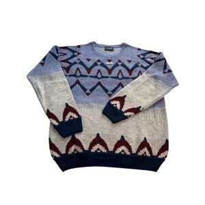 NOHOW Griffin Crewneck Sweater in Jacquard Purple